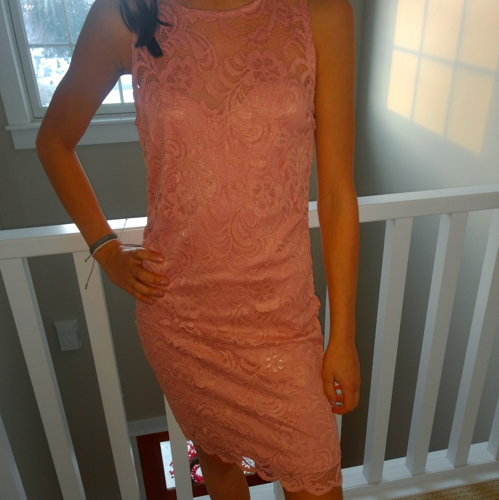 Pink Lace Dress!